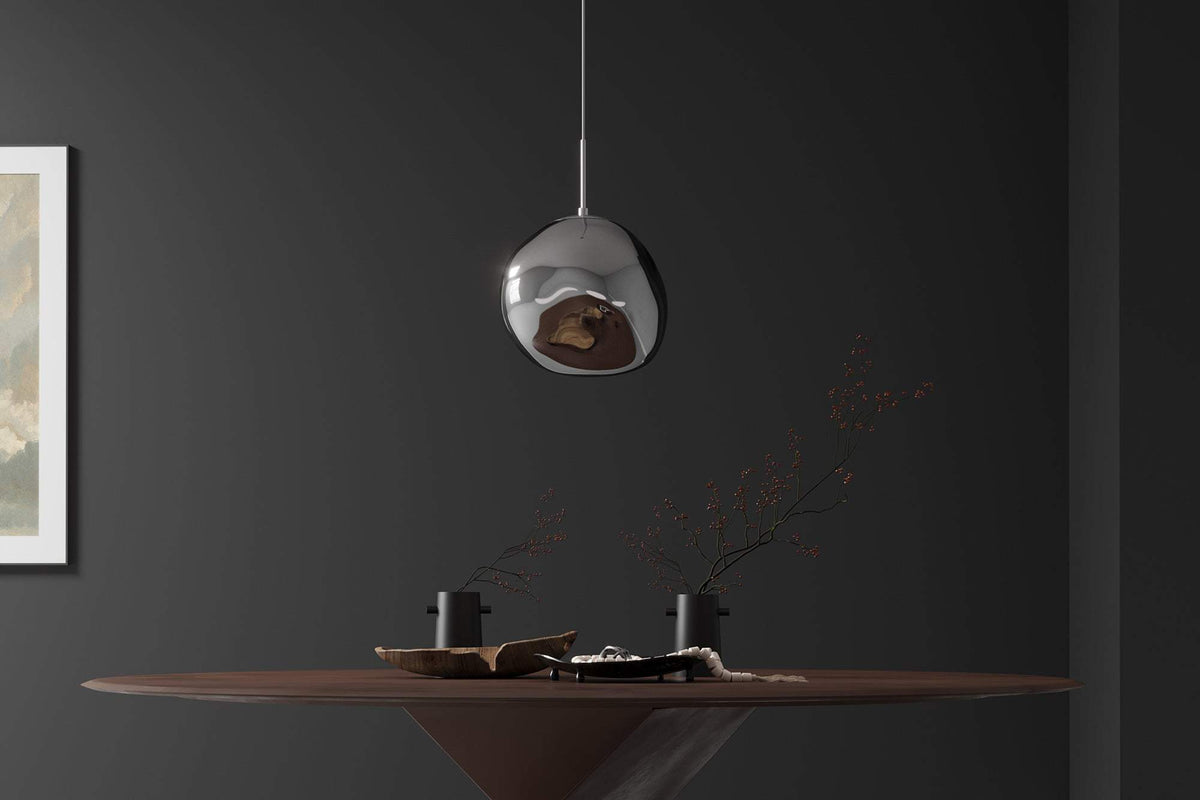 LIQUID DIAMOND fekete üveg függőlámpa 35 cm