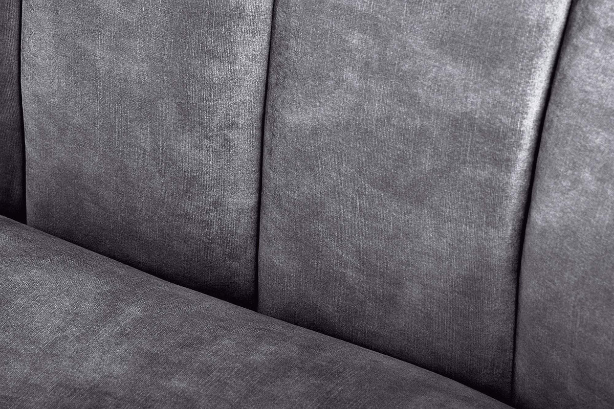 BABYLON fekete bársony kanapé