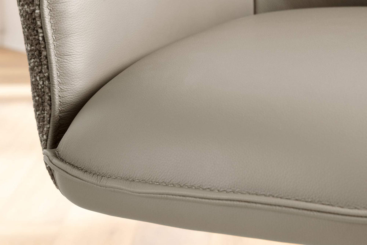 LE GRAND taupe bőr forgószék