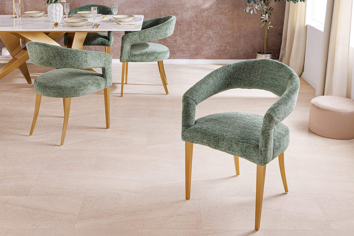 BOUTIQUE zöld szövet szék