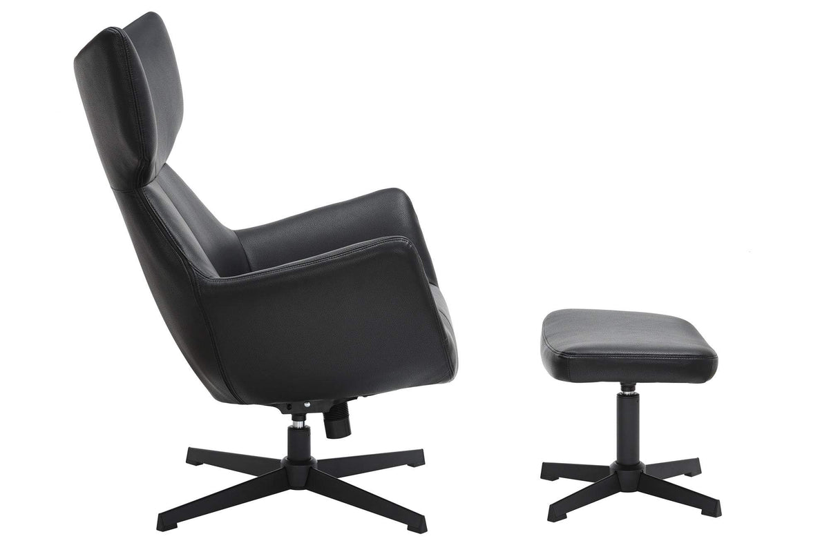 VOGUE fekete műbőr fotel