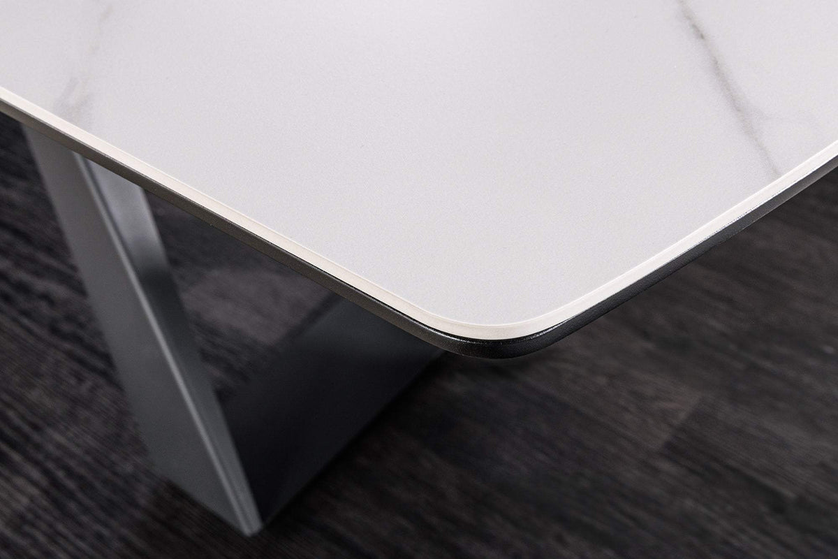 CONCORD fehér kerámia étkezőasztal 180-230 cm