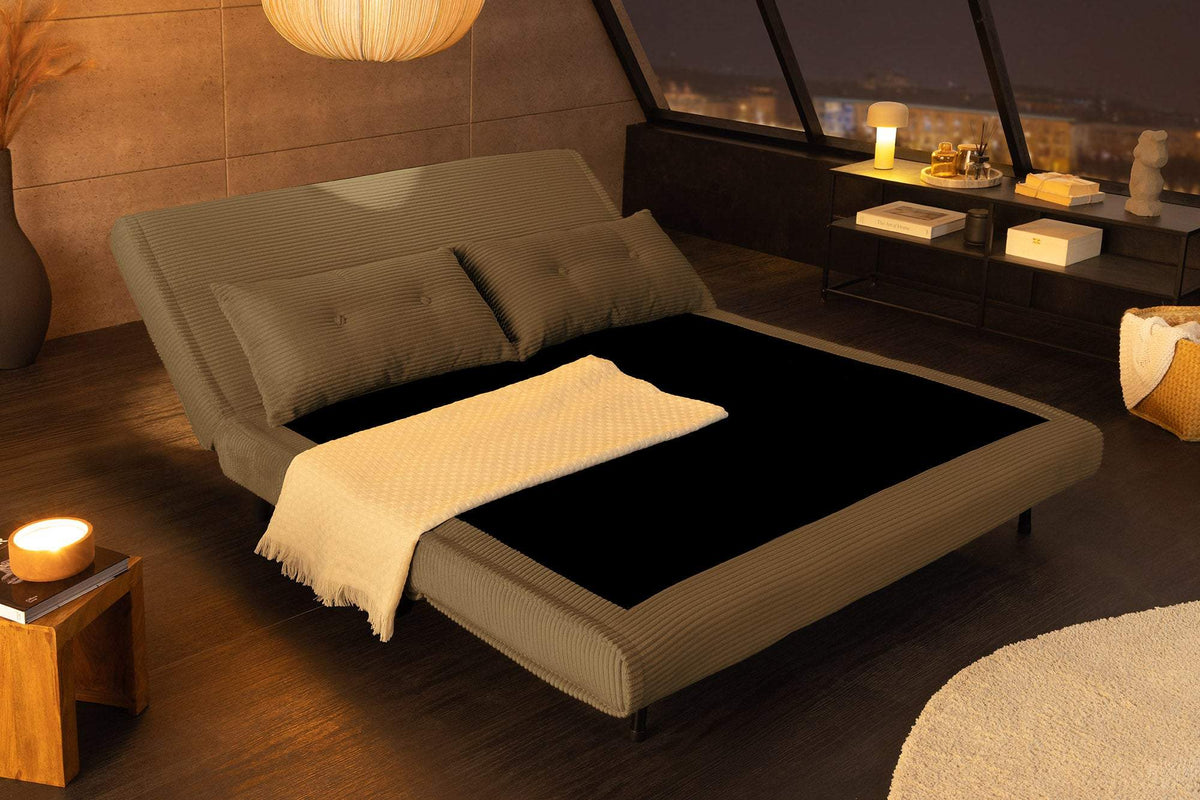 SMART MULTIFUNCTION zöld kordbársony fotelágy 140 cm