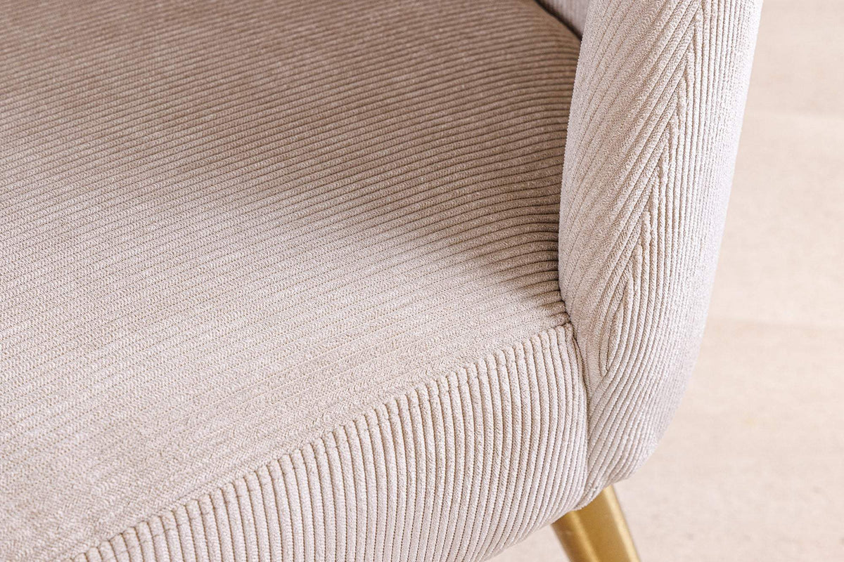 MIA CASA bézs kordbársony szék
