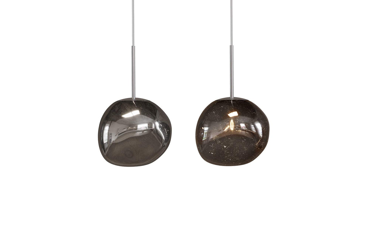 LIQUID DIAMOND fekete üveg függőlámpa 20 cm