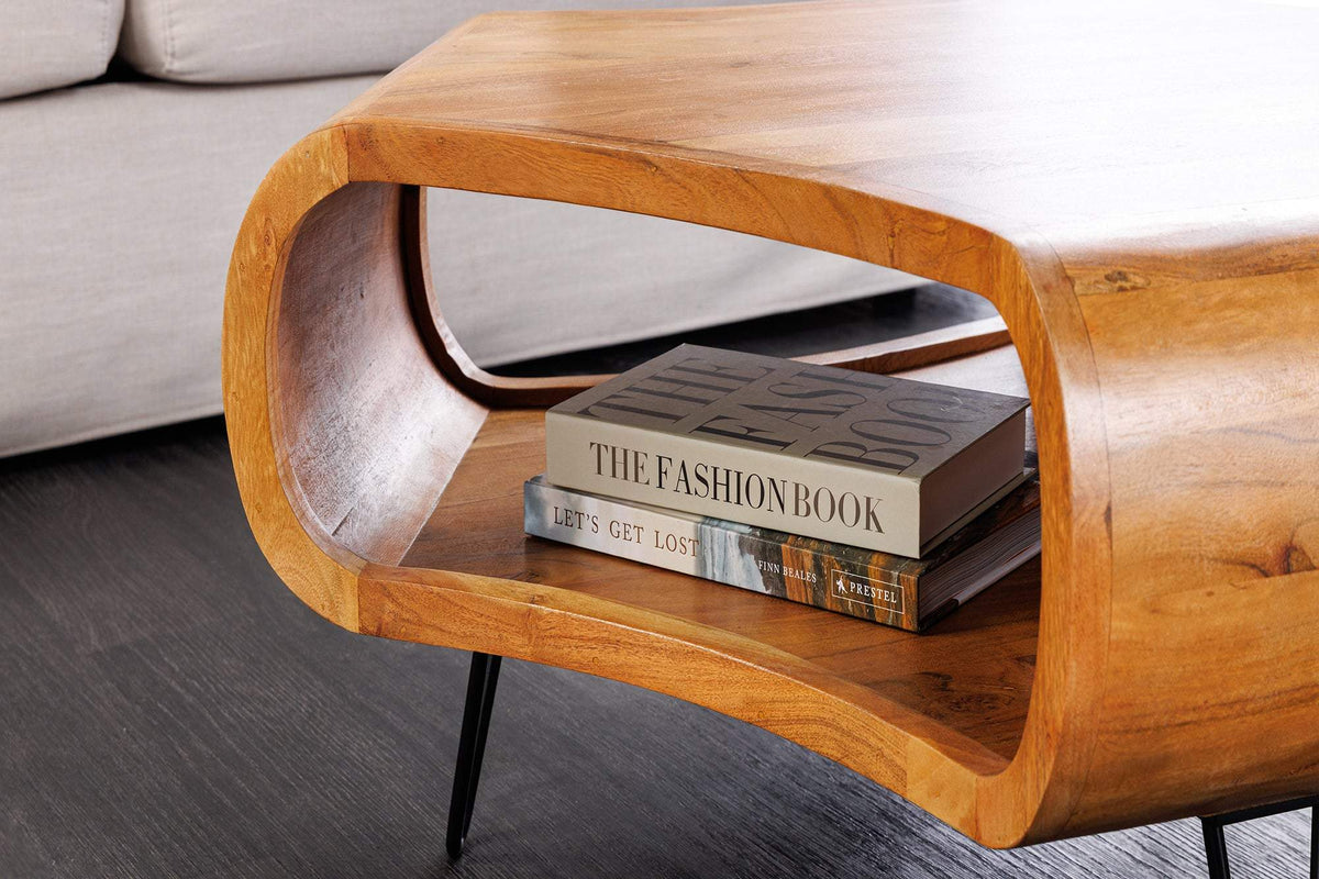 ORGANIC LIVING barna akácfa dohányzóasztal 70 cm