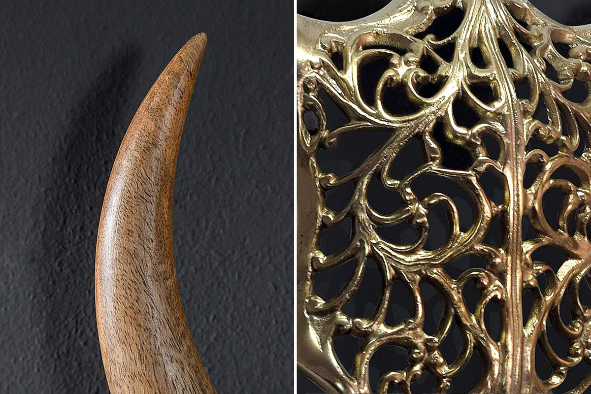 EXOTIC BULL arany fém fali dekoráció