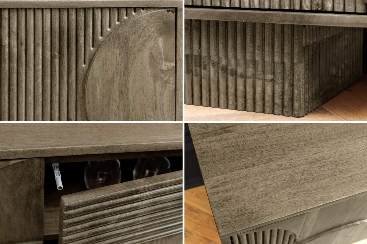 TV ART DECO szürke mangófa tv szekrény 200 cm