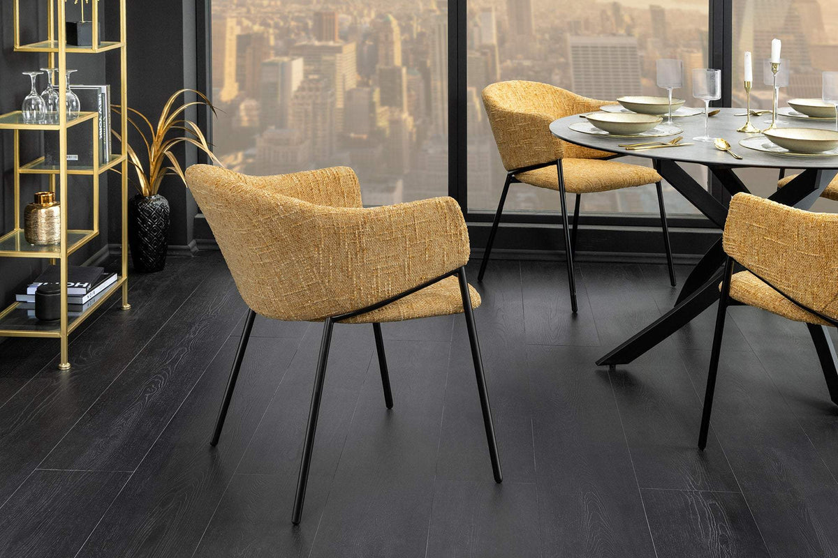 NOBLESSE sárga szövet szék