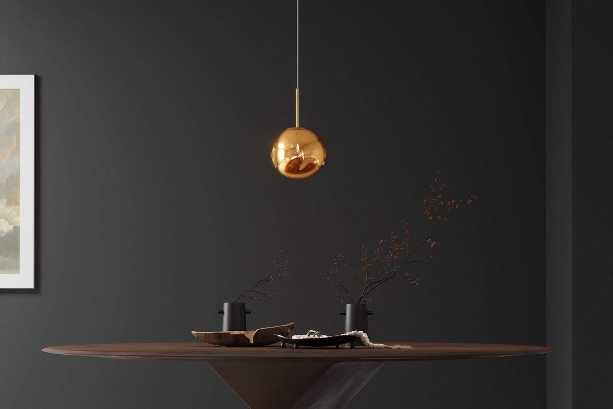 LIQUID DIAMOND arany üveg függőlámpa 20 cm