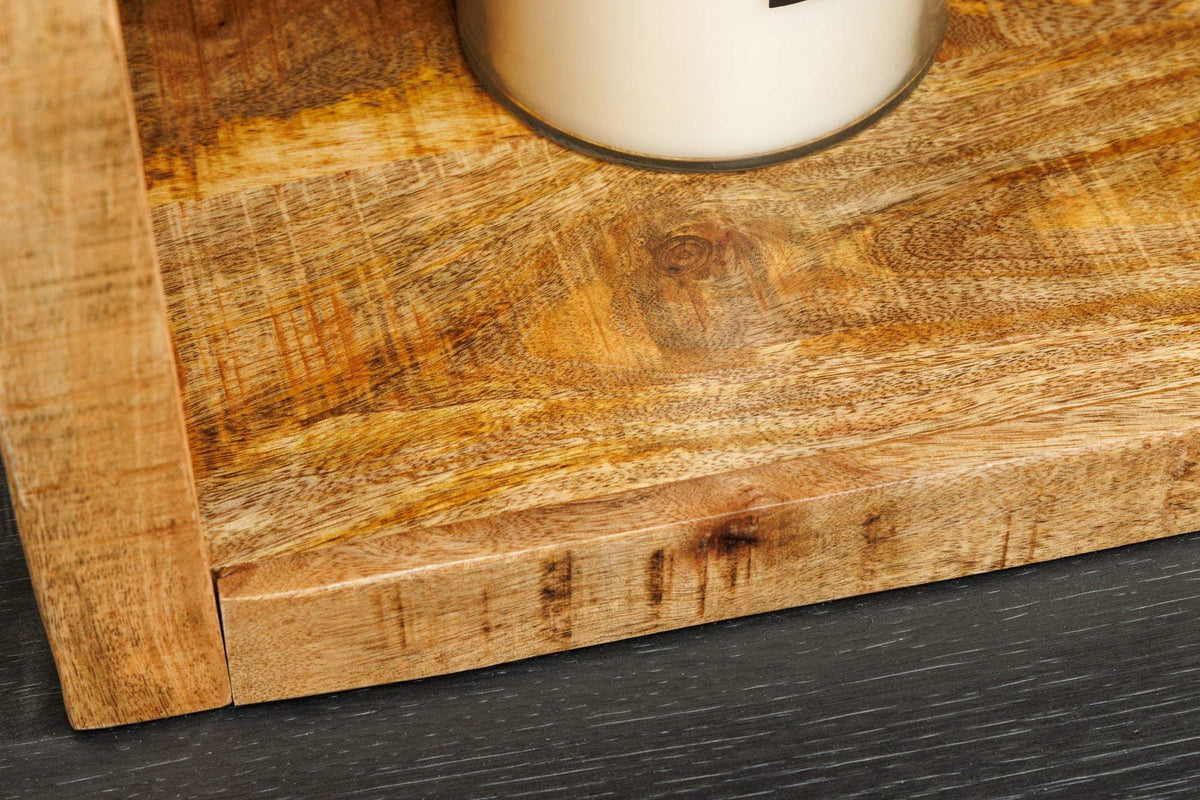 IRON CRAFT barna mangófa polc