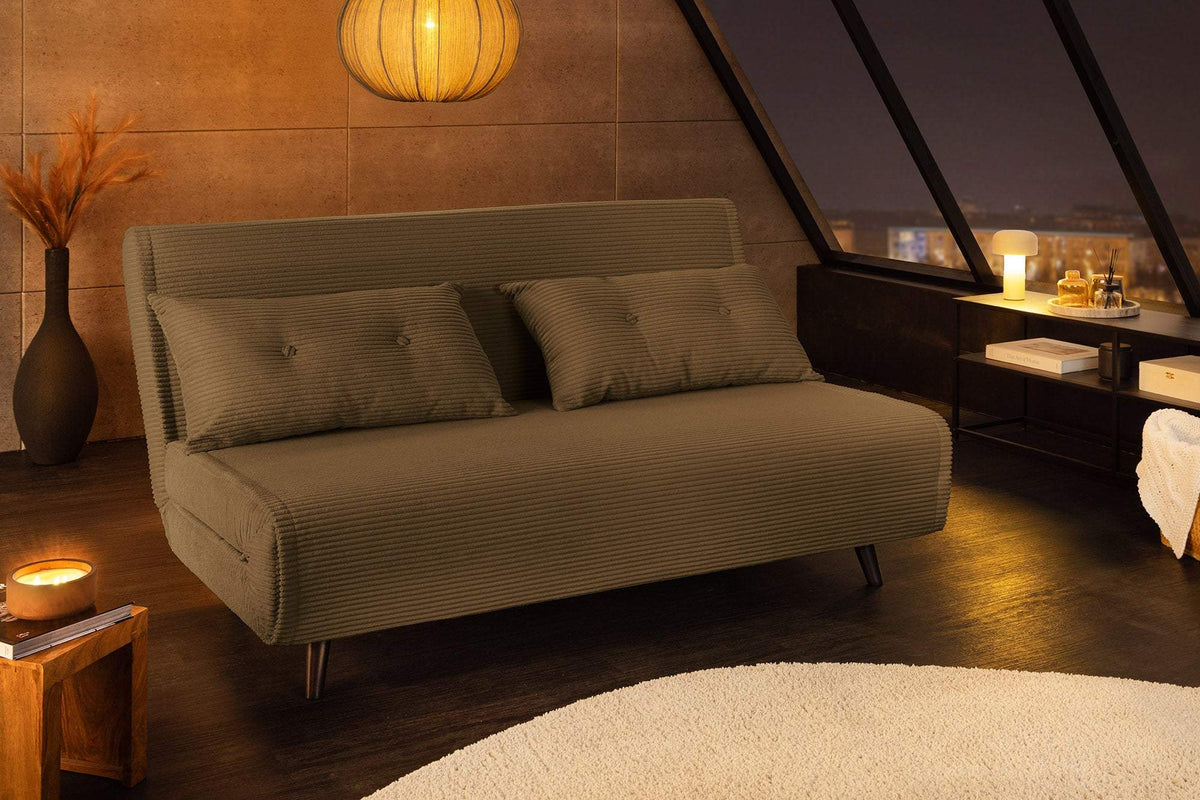 SMART MULTIFUNCTION zöld kordbársony fotelágy 140 cm