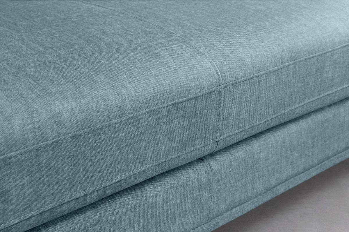 SIGNUM XL kék bársony sarokkanapé