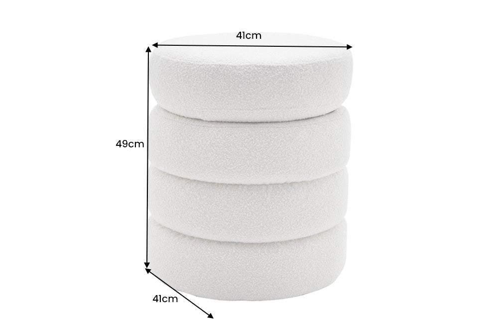 VOQUE törtfehér buklé lábtartó