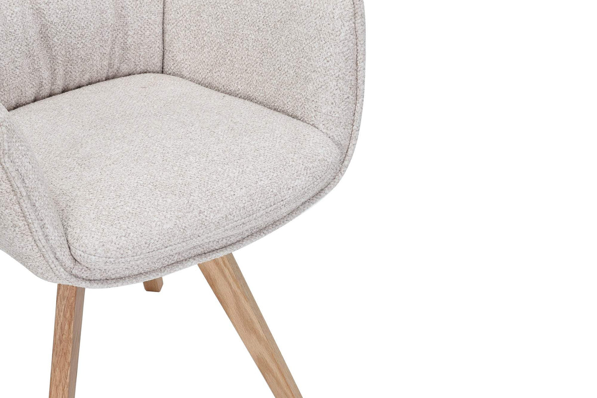 VOGUE bézs szövet forgószék