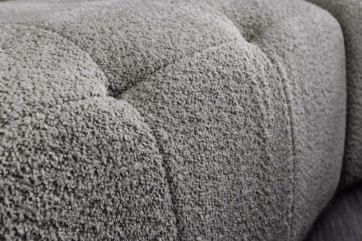 ROYAL XL szürke buklé sarokkanapé