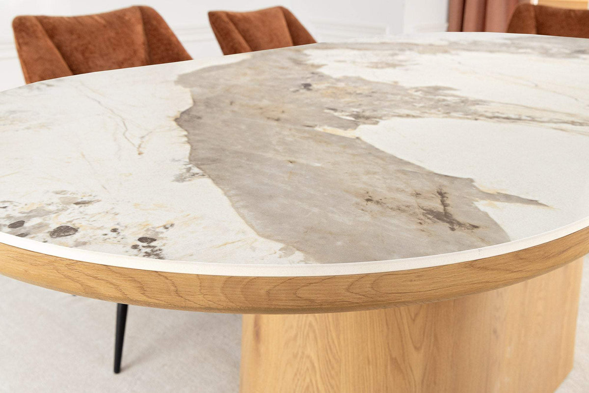 UNIQUE fehér kerámia étkezőasztal 200 cm