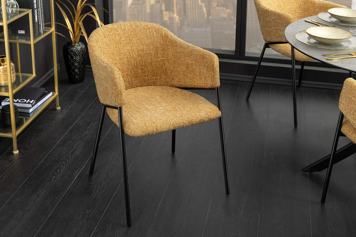 NOBLESSE sárga szövet szék