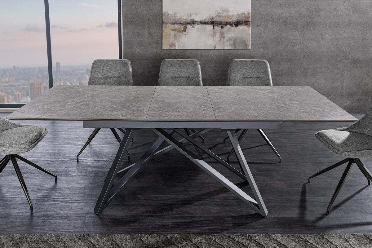 ATLAS szürke kerámia étkezőasztal 160-200 cm