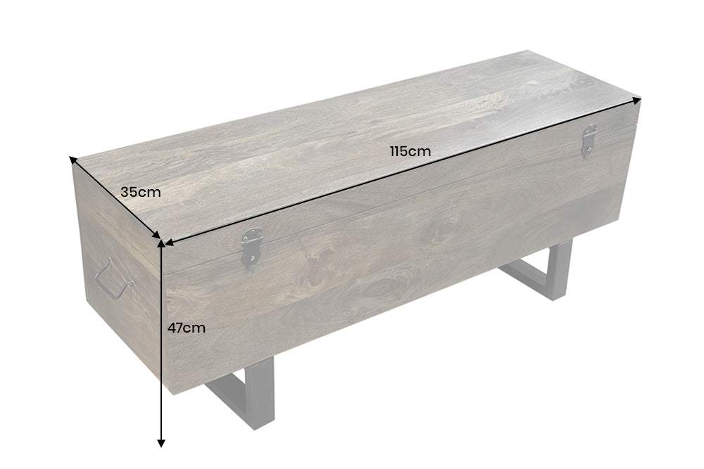 FACTORY LOFT barna mangófa dohányzóasztal