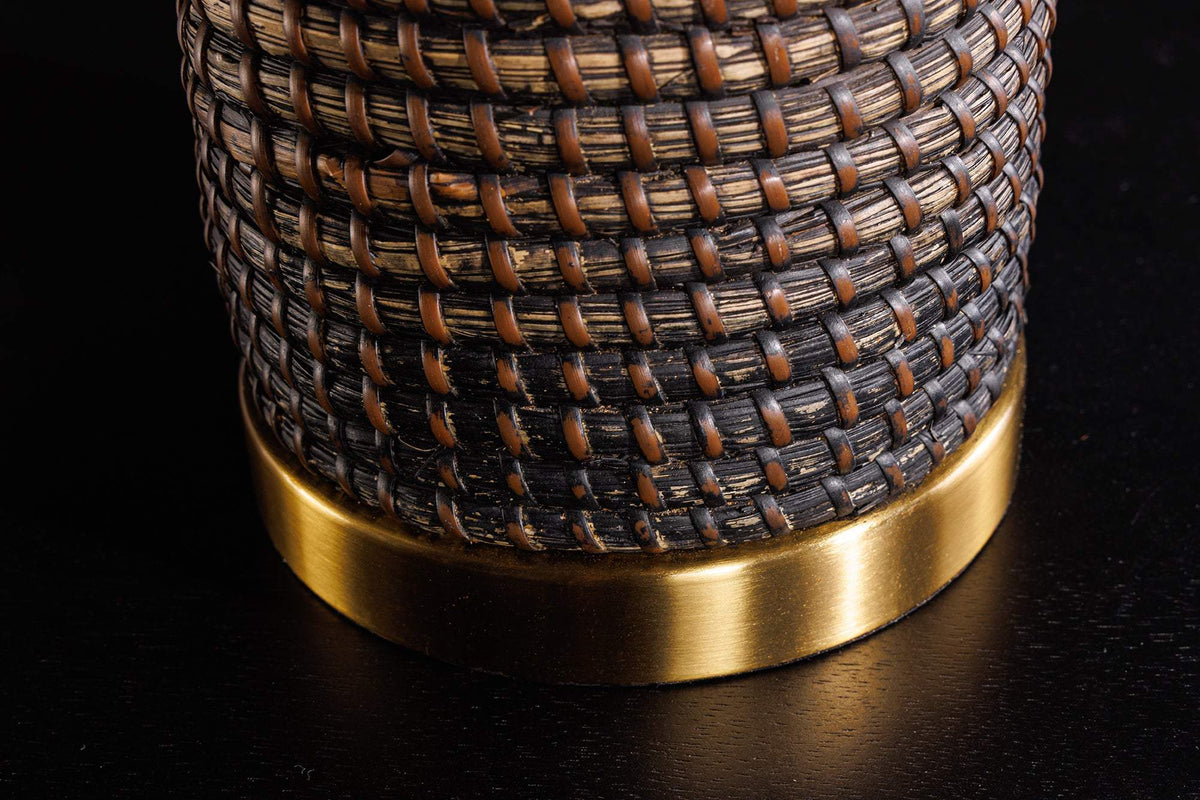 ZEA fekete fonott asztali lámpa