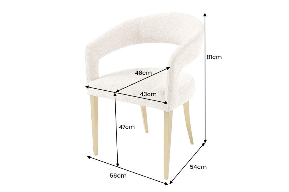 BOUTIQUE bézs szövet szék