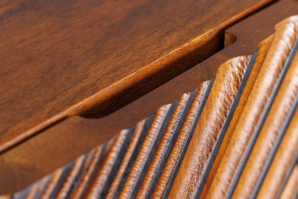 LINE ART barna mangófa tálalószekrény