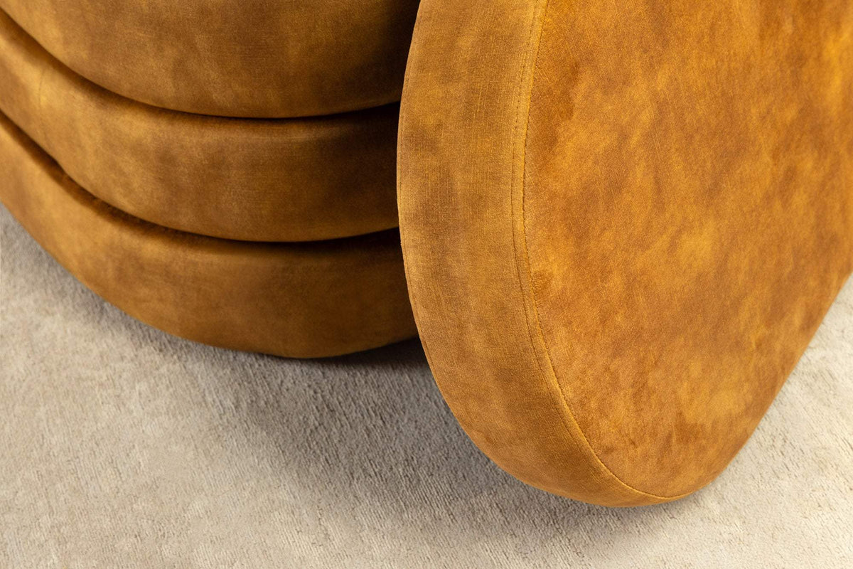 VOQUE sárga bársony ülőpad