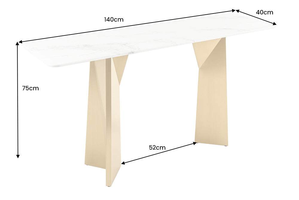 EXTRAVAGANCIA fehér márvány konzolasztal