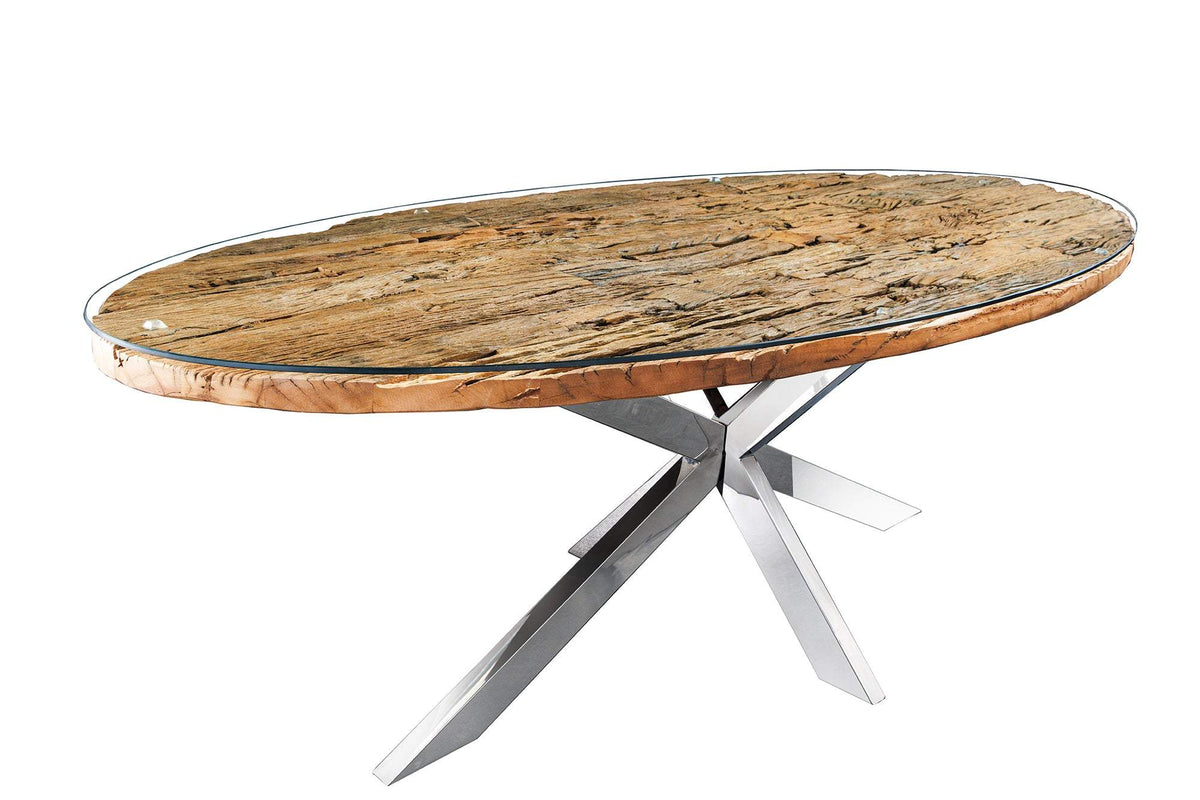 BARRACUDA barna tikfa étkezőasztal 220 cm