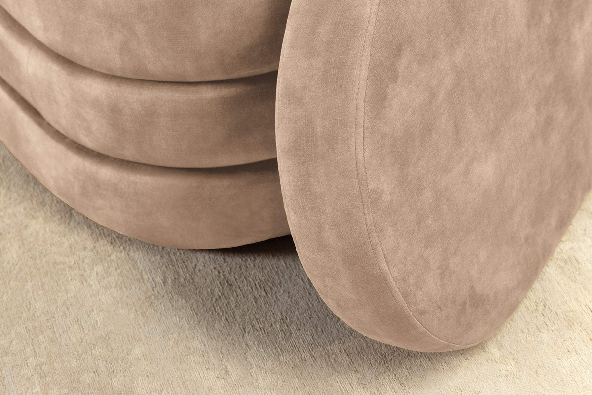 VOQUE bézs bársony ülőpad