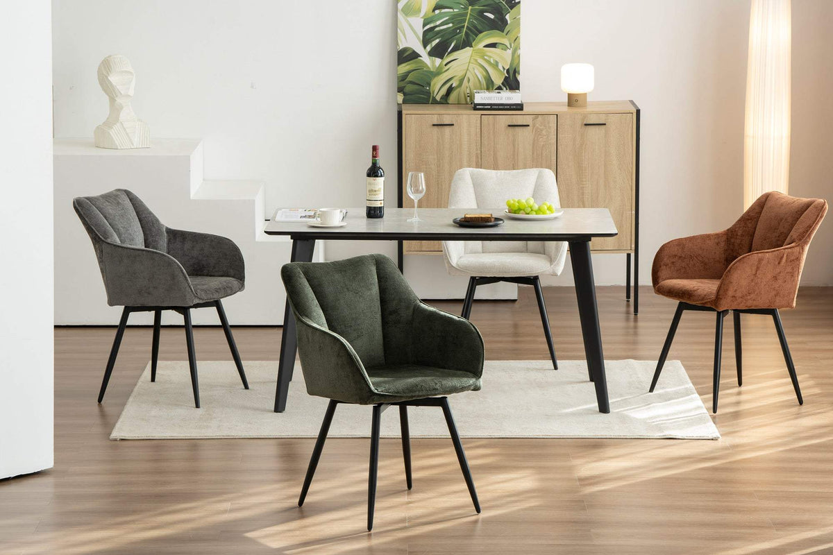 AVIGNON barna polyester zsenília forgószék