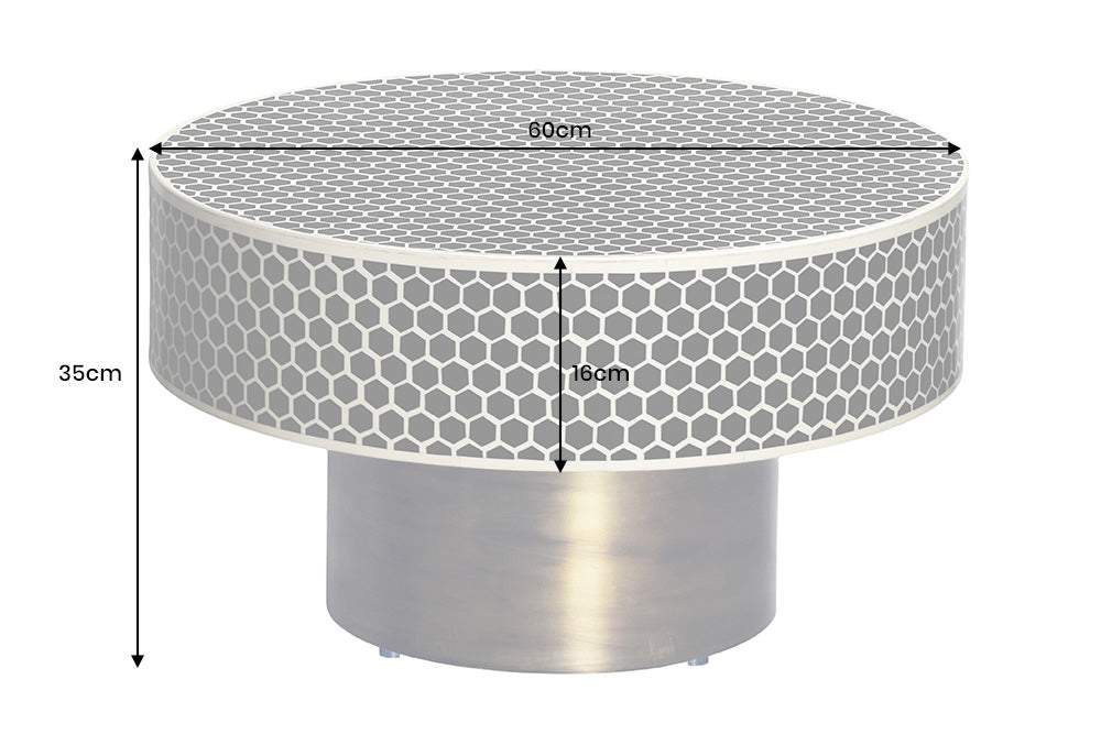 HARMONY NATURE fekete polirezin dohányzóasztal