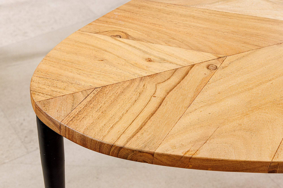 ADLON fehér akácfa márvány dohányzóasztal szett 2 db