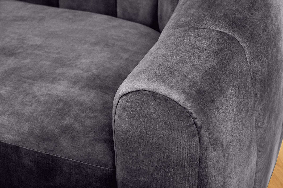 BABYLON fekete bársony kanapé