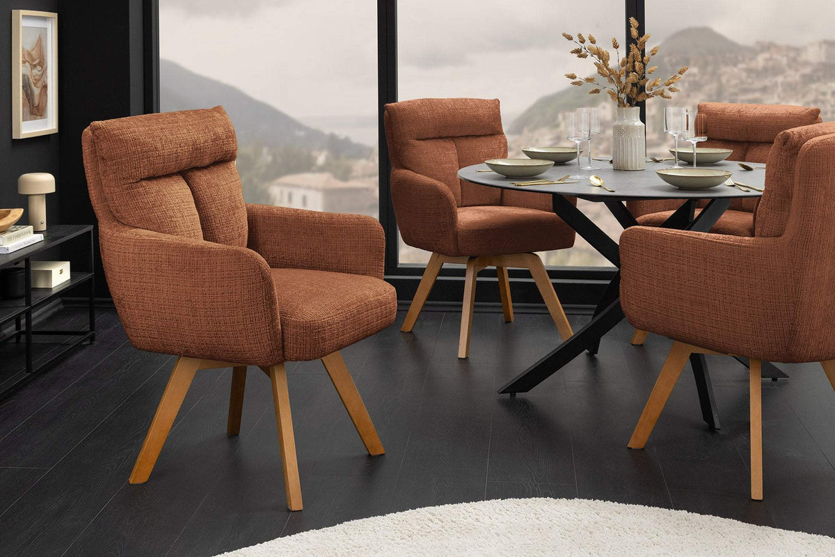 BIG GEORGE barna polyester zsenília forgószék