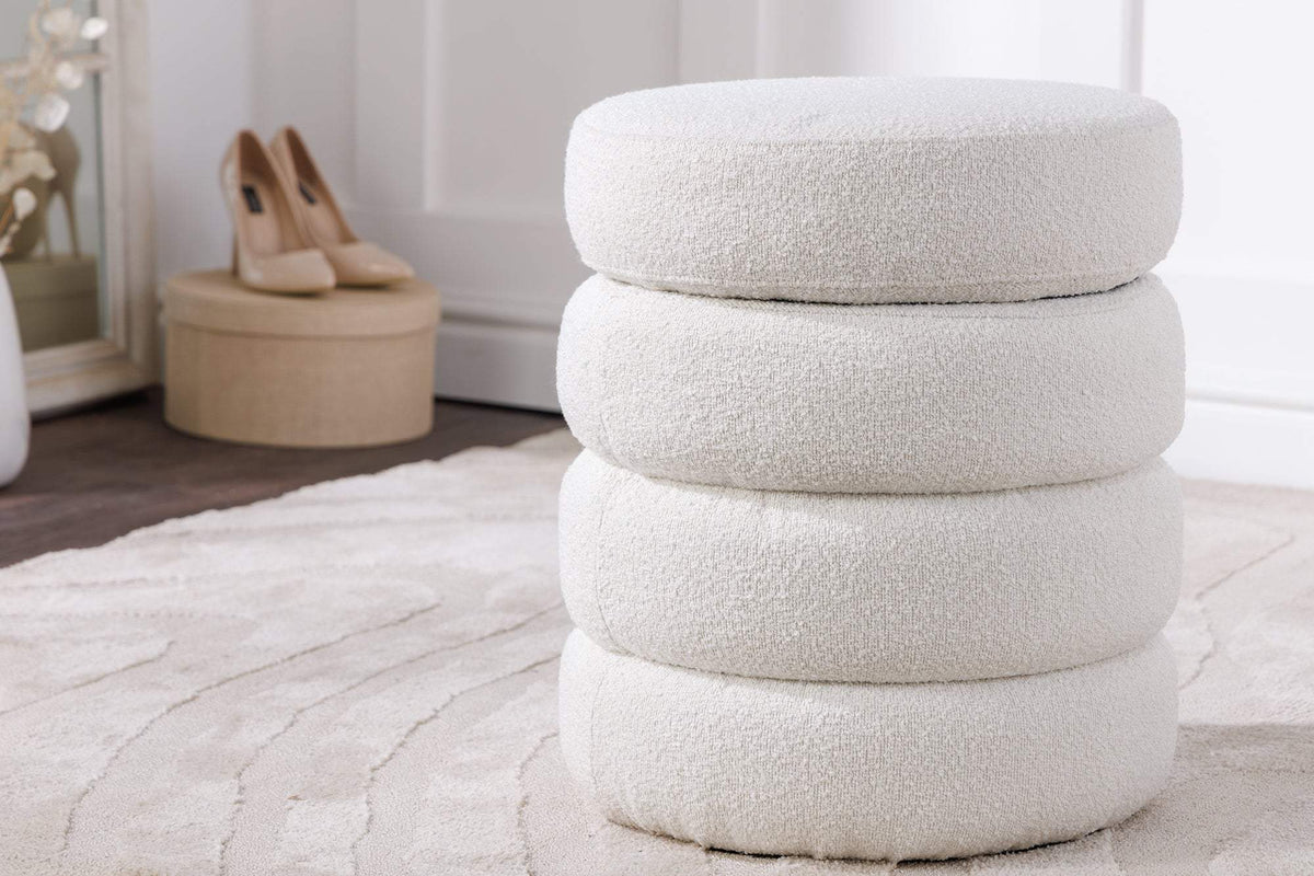 VOQUE törtfehér buklé lábtartó