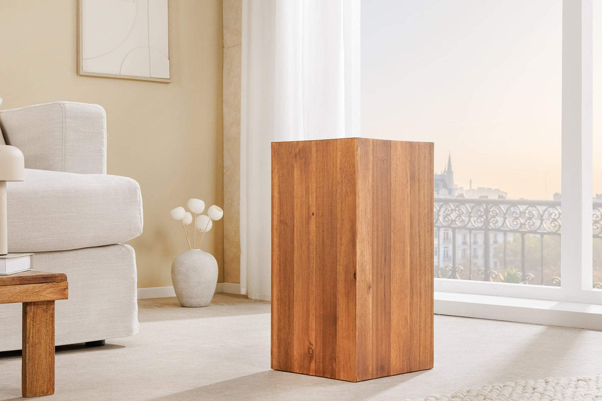 COLUMNA barna akácfa lerakóasztal 50 cm