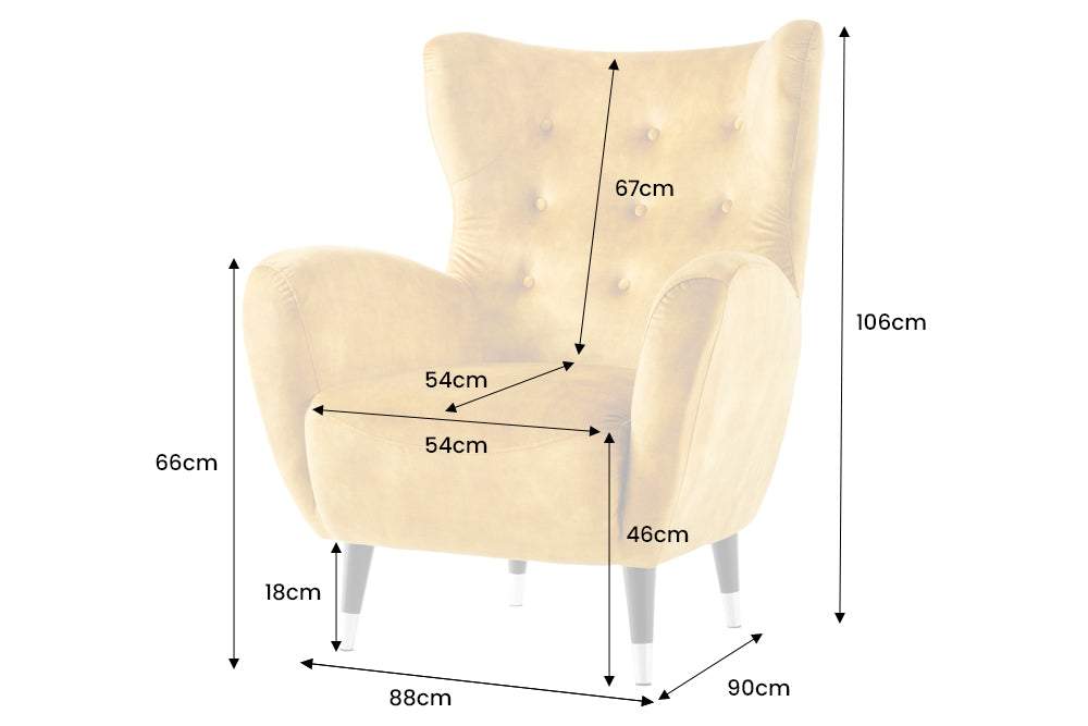 DON sárga buklé fotel