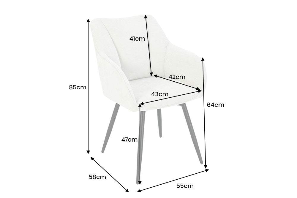 AVIGNON bézs polyester zsenília forgószék