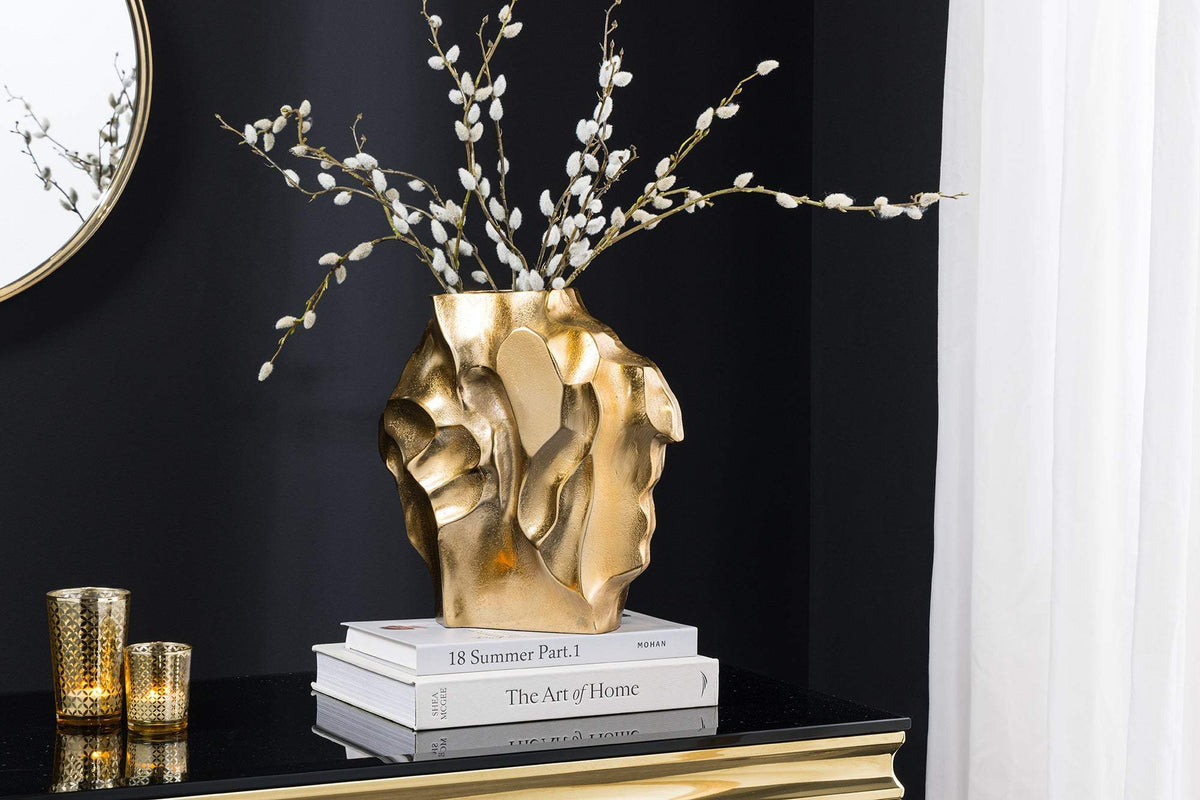 LIQUID arany váza 25cm