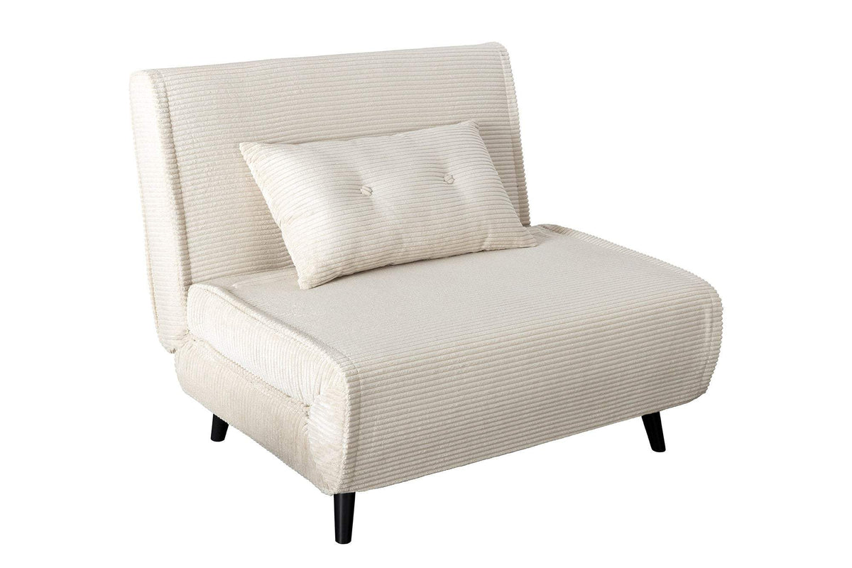 SMART MULTIFUNCTION bézs kordbársony fotelágy 100 cm