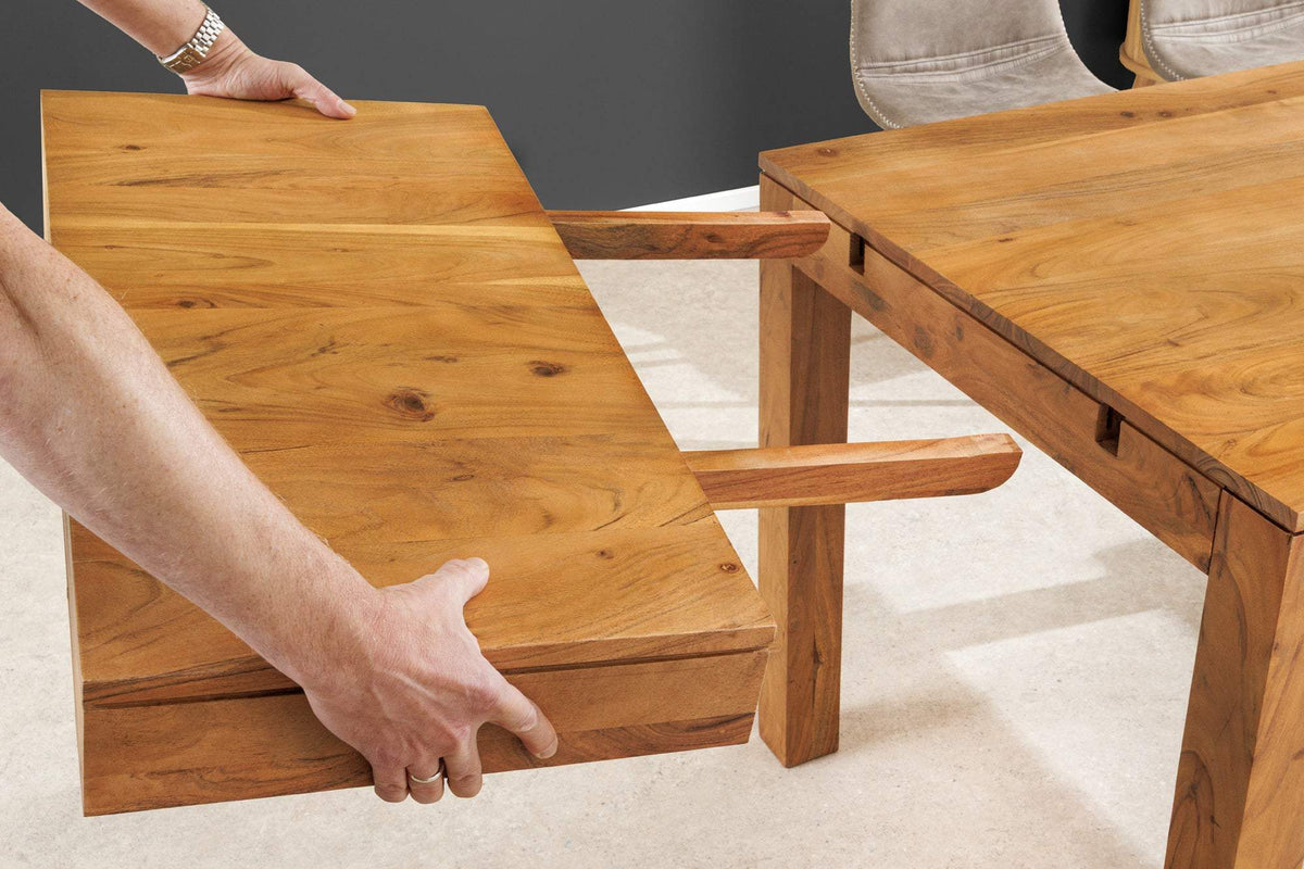 PURE barna fenyőfa étkezőasztal 120-200 cm