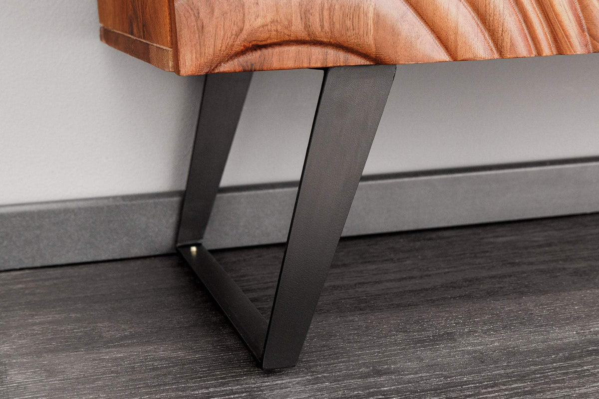 FLUID barna akácfa tálalószekrény 120 cm