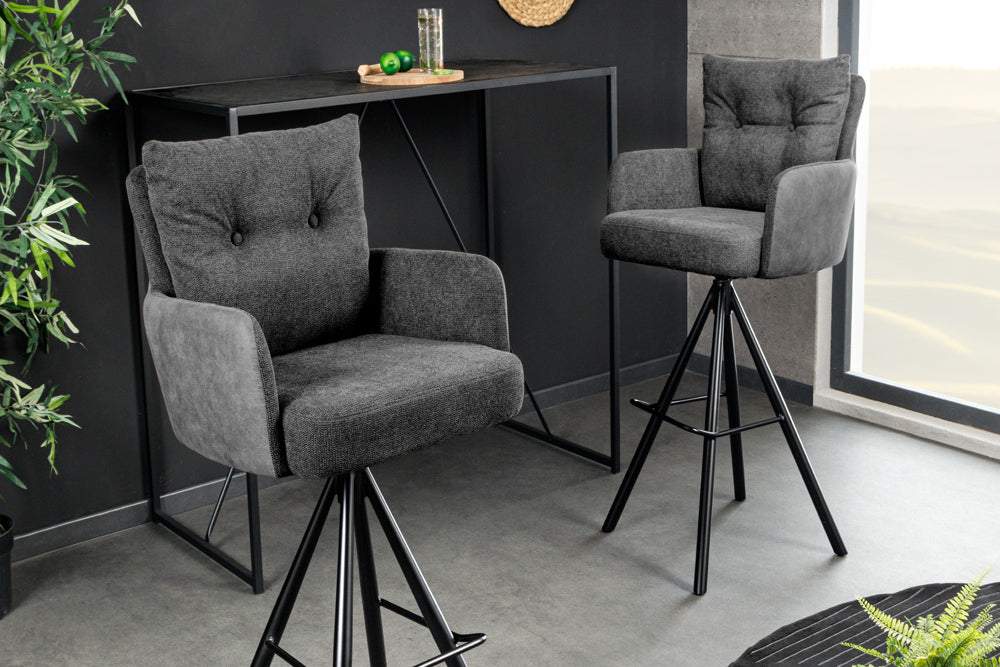 BIG GEORGE fekete szövet bárszék