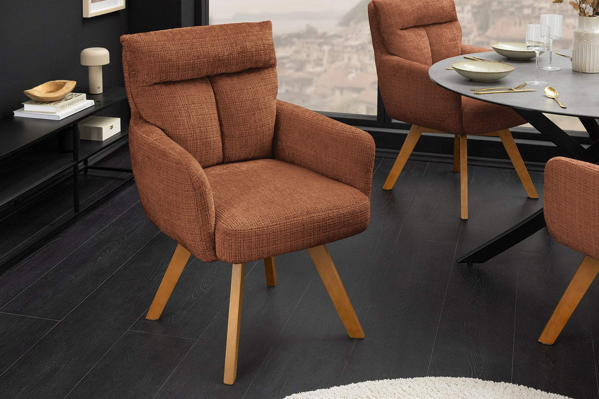 BIG GEORGE barna polyester zsenília forgószék