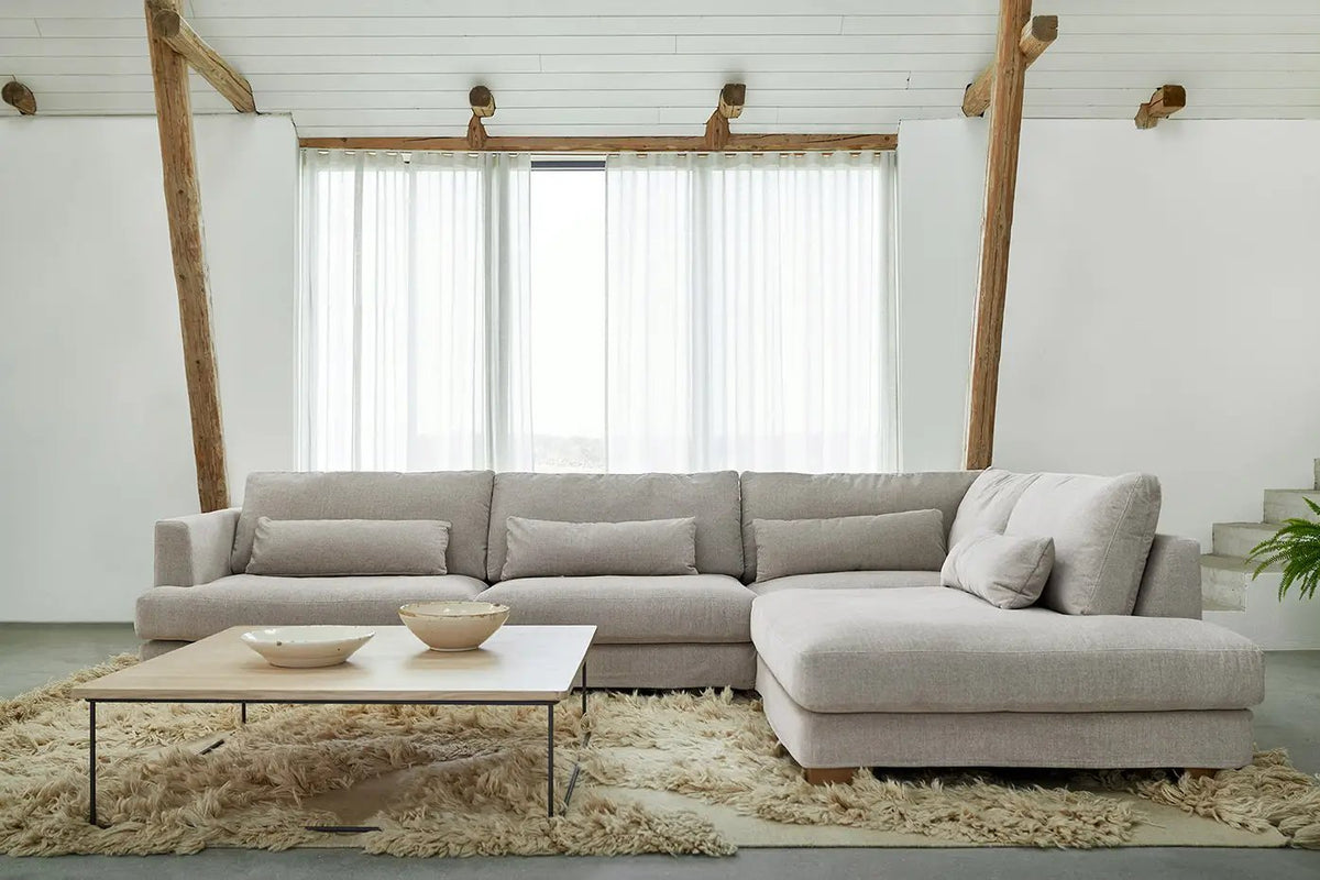 BRANDON bézs moduláris sarokkanapé