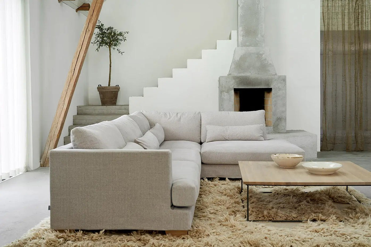 BRANDON bézs moduláris sarokkanapé