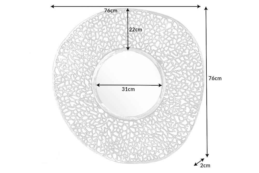 LEAF ezüst alumínium tükör 76cm