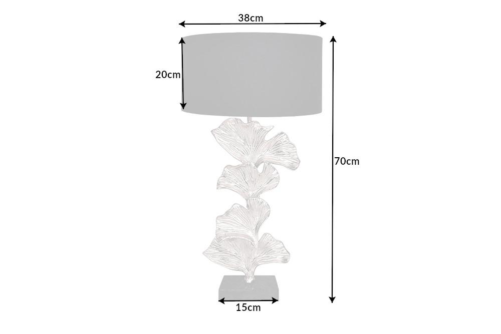 GINGKO ezüst alumínium asztali lámpa 70cm